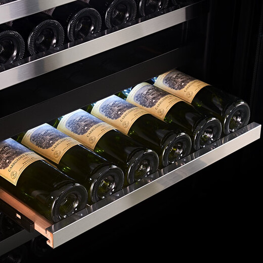 PULADI Seamless Embedded Red Wine Cabinet Constant Temperature Wine Cabinet Embedded Hidden Compressor Wine Tea Refrigerator Touch Open Door Touch Open Door BMDT-100T Dual Temperature Wine Cabinet 95L