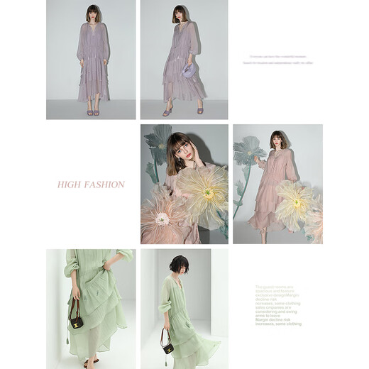 Cocobella filel streamer Lotus Leaf Big Sway XialAISER Robe Suspender jupe en deux pièces FR7028 Taro Purple L