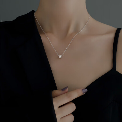 Ai Ying'er small waist necklace women's silver clavicle chain high-end fashion pendant Valentine's Day birthday gift for girlfriend and wife white small waist necklace