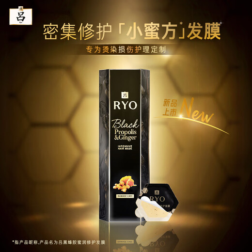 Lv RYO/Lu Xiaomi's black propolis repair hair mask perm and dye repair to improve frizz and smooth hair independent wear Black propolis hair mask 2 24g