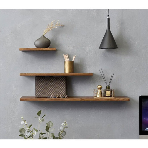 Yuyangyang EWINVOS wall storage rack solid wood partitions seamless bookshelf hanging wall rack log camphor wood laminate back shape and size can be customized contact customer service to place an order