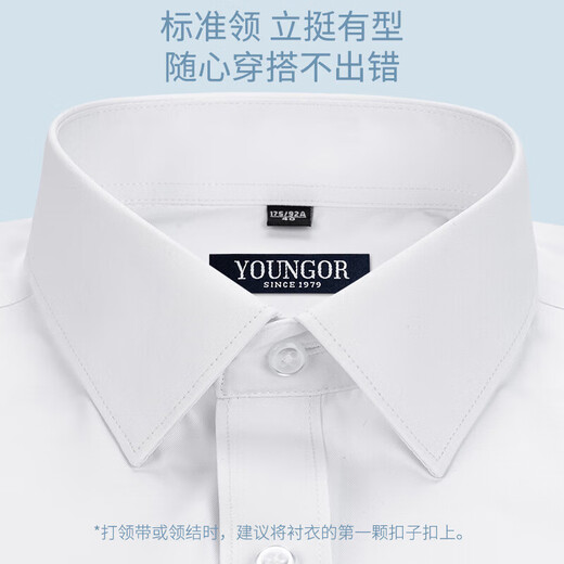 CEO雅戈尔DP免烫纯棉衬衫男长袖中年商务条纹男士衬衣全棉白寸衫秋款 藏青条纹 6625 39 建议【125-130斤】