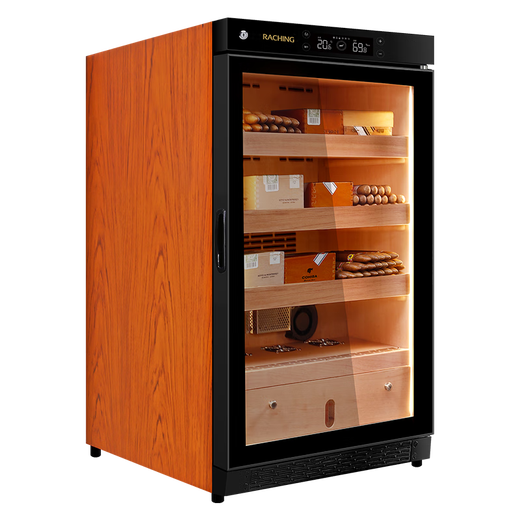 Meijing (raching) C150A solid wood constant temperature and humidity cigar cabinet humidifier compressor precision constant temperature and humidity cigar humidor humidor household rosewood brown (Canadian cedar wood shelf) 150L
