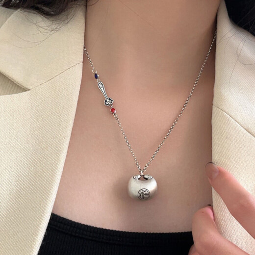 Yinruitai S925 sterling silver cloud foo bean necklace for women niche design retro new Chinese style clavicle chain necklace xl1342 925 silver