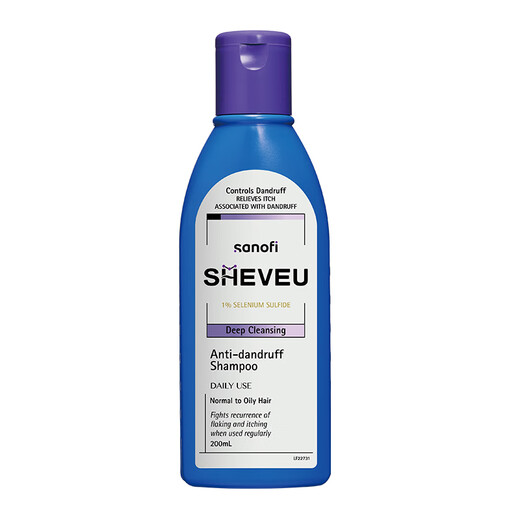 SHEVEU赛逸进口二硫化硒控油去屑止痒洗发水男女士洗头膏紫200ml*2