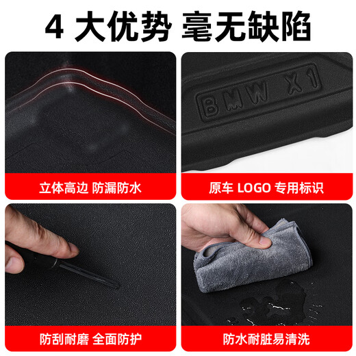 工马适用23-24款宝马X1后备箱下层尾箱垫内饰底层专用垫改装内饰用品 下层尾箱垫【TPE款式】 宝马X12023-2024款