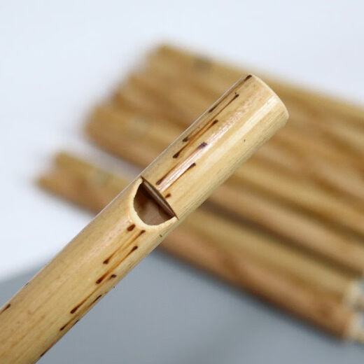 Bu Neng Toy Simulation Bird Singing Bamboo Flute Musical Instrument Handmade Children's Lark Whistle Bamboo Nostalgic Whistle 1 Random