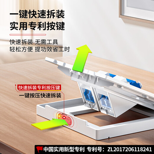 AMPCOM fiber panel socket single port 86 type telecommunication grade LC duplex dual core single mode fiber jumper fiber cable tail fiber coupler flange docking wall mother seat AM86LC01