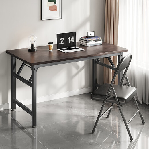Shunzhe folding table computer table home student student desk office training interview long table outdoor stall table double beam-80*40*75CM single table