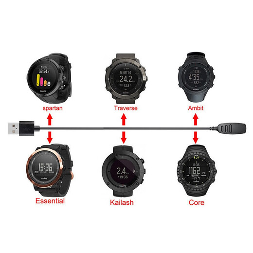 Geeignet für Suunto Ambit3Peak Sport Watch Ladegerät Suntou Ambitrun Takuno 12356 Datenkabelexpedition Schwarz
