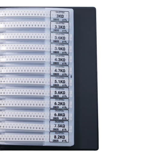 Throwing stones Chip resistor book Capacitor book Multilayer inductor book Electronic component sample book High-precision circuit experimental components 0805 170 kinds of resistance values 1% resistor book 1 box