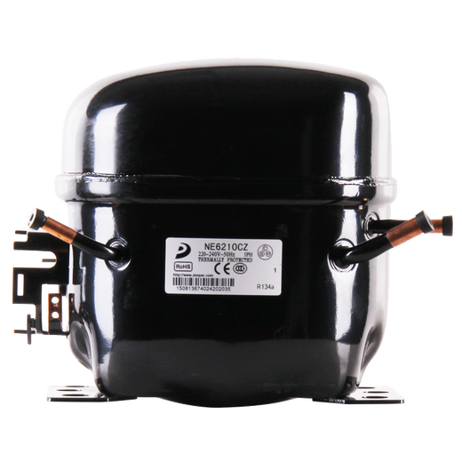 Dongbei (Donper) Compresseur Refrigérateur Réfrigérateur Machine de crème glacée Accessoires électriques R134A Fluidage de travail Compresseur Domestic Professional Refrigération Industrie légère Marque 1050W Capacité de réfrigération NE6210CZ