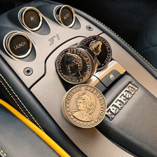 COSMIC SPECULATION New Year's gift for boyfriend double-sided coin Mars - Bronze car aromatherapy