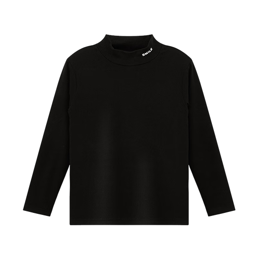 Zuoxi boys' bottoming shirt autumn and winter 2024 new children's long-sleeved T-shirt tops antibacterial black 140