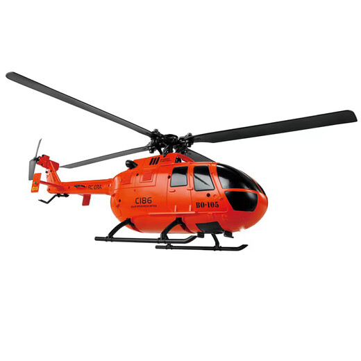 BO-105像真直升机C186四通道遥控航模武装直升机仿真单桨迷你飞机 灰色 普通遥控器版本 标配-单电 顺丰包邮 送40元礼包
