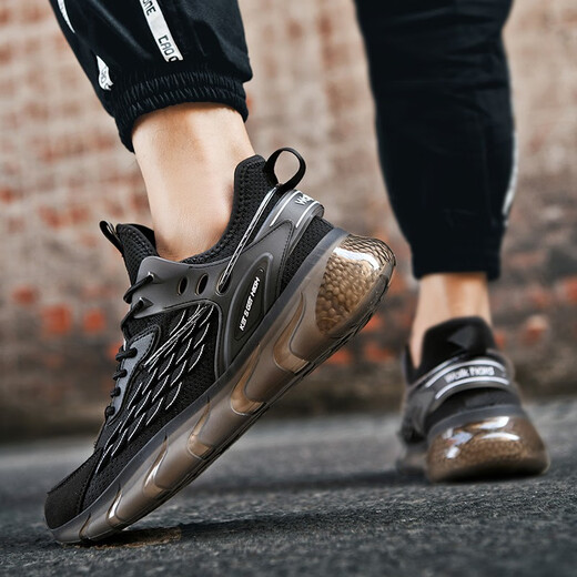 
PatAL VIETON men's shoes 2025 new dad shoes spring and autumn versatile coconut running shoes men's trendy shoes versatile casual sneakers black [four seasons] 898 41