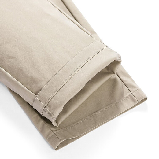 Pantalones casuales de siete lobo Men Barra de oxígeno de hielo Autumn Antibacterial y refrescante pantalones transpirables Men Negocios Pantalones rectos Pantalones de hombres 701 (Caki) 35 90a