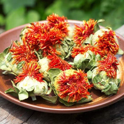 Beijing Tongrentang authentic high-quality saffron flower fruit safflower tea genuine safflower soaked in water and drink new orange pineapple internet celebrity flower tea genuine safflower head 500g