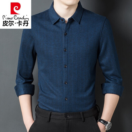 Camisa de cachemira 100% pura de los hombres Piercadian para la camisa de lana a cuadros sin calor en espesas de los hombres Camiseta de lana a cuadros sin calidez Oscuridad VERTICA 826 CAMISA VERTICA 2XL 180 SUGUERAD