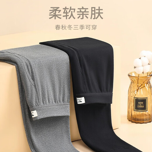 SEPTWOLVES men's long johns two-piece set 100% cotton antibacterial long johns men's thin leggings autumn and winter cotton woolen trousers warm linen pants