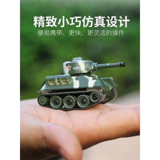 Internet Promi Mini Mini Small Tank Fernbedienung Elektrik Kinderspielzeug Offroad-Simulation Mini Militär Q Version Model Car Royal Blue (Fernbedienungssteuerung kleiner Tank) Batterieschraubendreher Standard