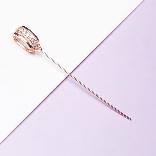 Guanpuge Fat Donglai same style pt950 platinum pendant buckle head melon seed buckle oblique hole buckle clip jade jade gold color