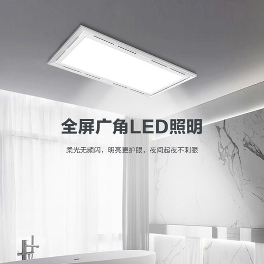 志高（CHIGO）集成吊顶换气扇照明二合一LED灯普通吊顶排气扇厨房卫生间排风扇 30x60照明换气（琴键开关）