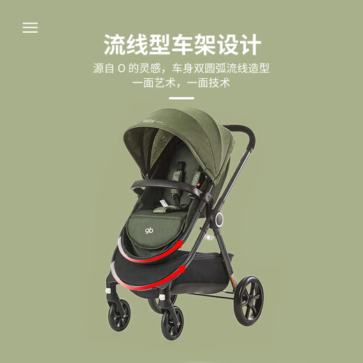 Детская коляска Goodbaby (gb) может сидеть и лежать, двусторонняя детская коляска, детская коляска с высоким обзором, легко складывающаяся детская коляска GB101