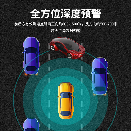 Anywalk 2025 new car electronic dog pure radar mobile full-frequency speed measurement car safety warning device wireless fashion model pure mobile speed measurement 12V small car