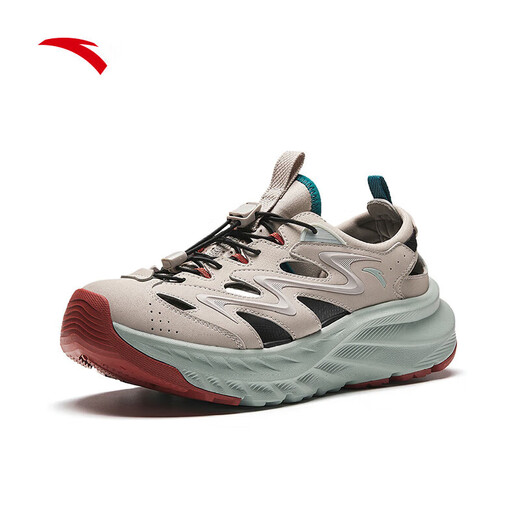 ANTA Tanye Sports Sandals Men's Summer Casual Trendy Croc Shoes Outdoor Mountaineering Hiking River Tracing Shoes Slippers Tanye Iron Man Gray/Mountain Green/Basic Black-2 42.5