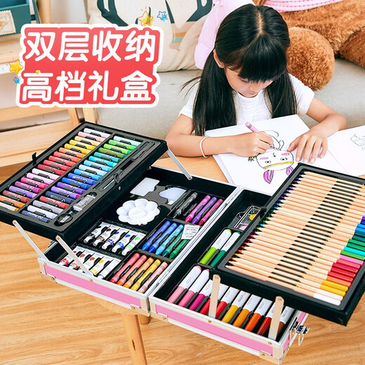 Shangyun Kinderspielzeug Mädchen Jungen Geschenke 4-6-8-10 Jahre alt Malwerkzeuge Grundschüler Aquarellstift Malset