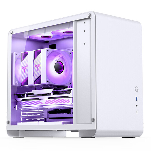 JONSBO U4 Mini white MATX chassis (MATX motherboard/360 cold arrangement/side transparent tempered glass/supports back-plug motherboard/330-420mm graphics card)