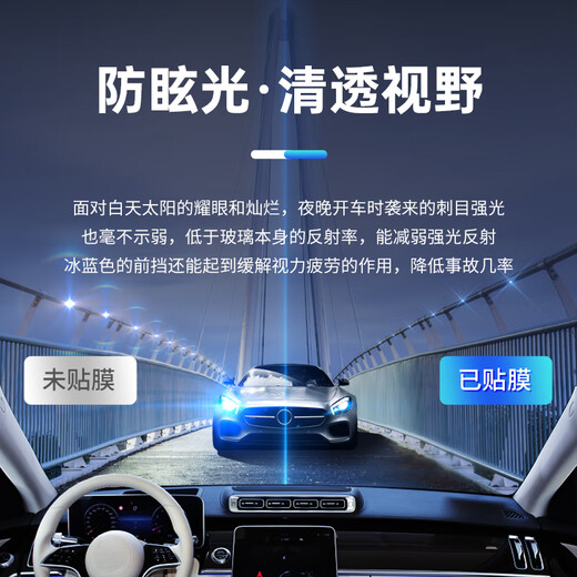 Llumar car film, new energy car glass film, full car film, solar film, insulation film, window film, car film, sun protection and explosion-proof film package construction, international brand Changling 80+15 dark color, general car SUV