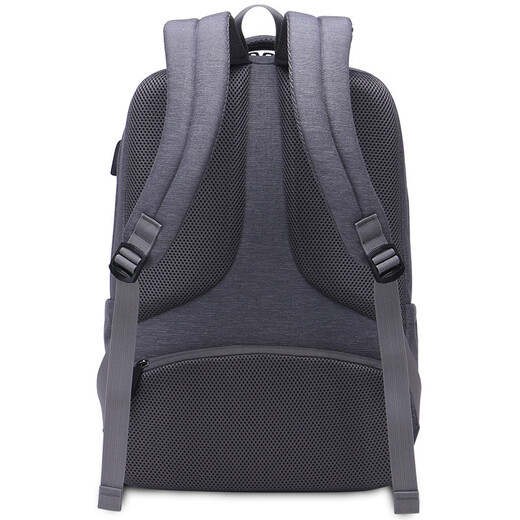 AOKING Backpack Backpack Casual Fashion Water-Repellent Computer Bag 15.6-inch School Bag FN77176 Gray