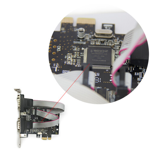 新群连 PCI-E2串口工控机电脑DB9针RS232COM pcie扩展卡9922芯片