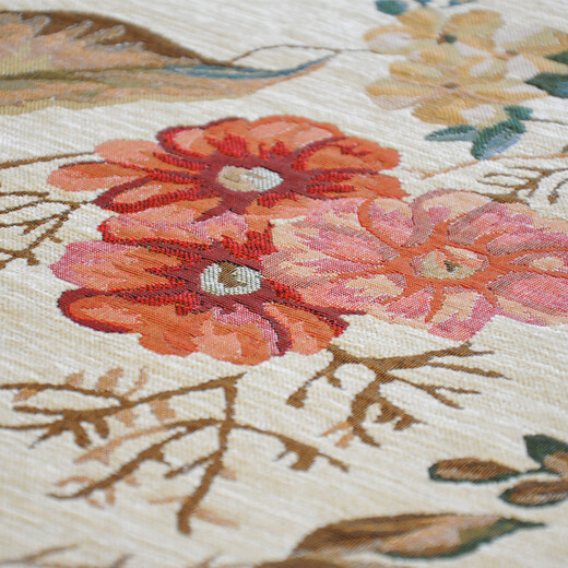 Zhonghong European pastoral chenille jacquard door mat entry entrance floor mat washable and machine washable wear-resistant blended woven computer chair mat foot mat non-slip floor mat entrance door 837 beige 40*60CM