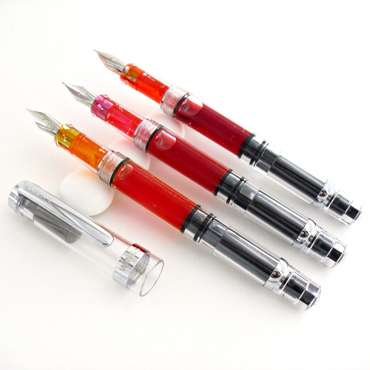 永生 698透明活塞钢笔0.7MM 活塞式上墨 74象牙白六窗银夹M尖0.7 0.7mm