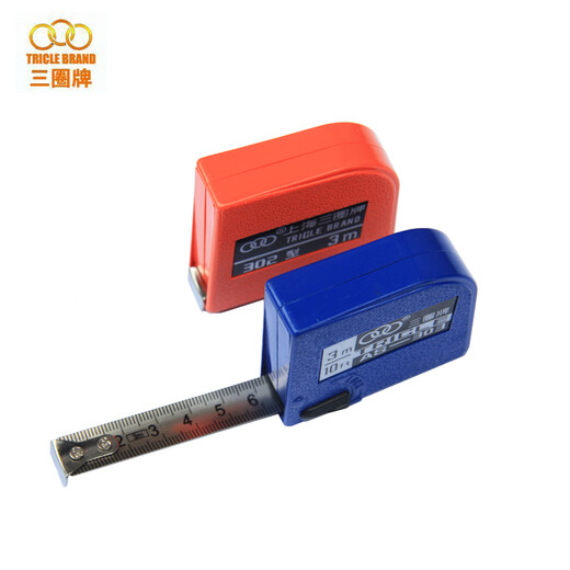 Three circles classic steel tape measure self-rolling steel box ruler steel ruler pull ruler student ruler household ruler 2 meters 3 meters 3 meters x12.5mm (302 orange) (5 pieces)