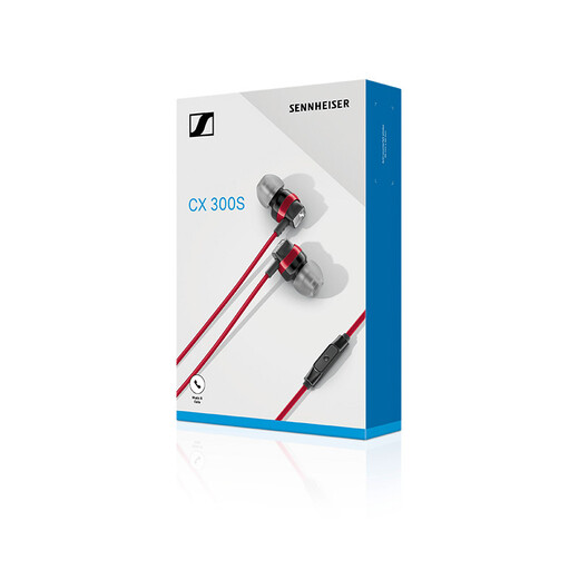 森海塞尔（Sennheiser） CX 300S/CX 80S智能线控手机通话耳机 有线入耳式耳机 手机电脑通用 CX 300S 线控版红色