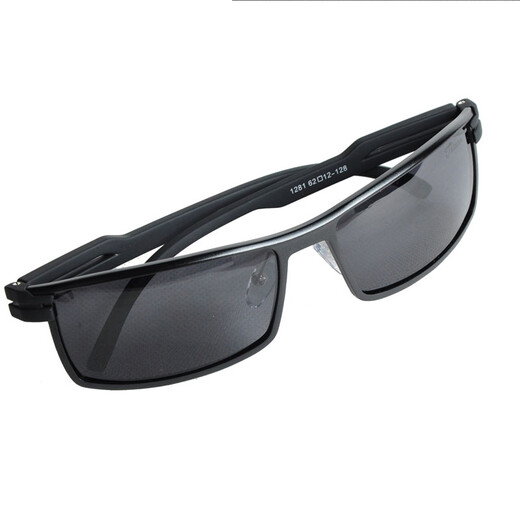 Gravel Sunglasses for Men and Women Couples Pure Aluminum Magnesium Explosion-proof Polarized Sunglasses Driving Fishing Travel Fashion Sports Glasses Black Frame Black Legs