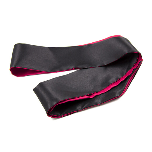 Misecret Eye Mask Ribbon Sexy Props Couple Sex Adult Sex Toys Black and Red Silk (Double-Sided)