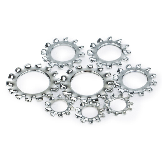 XMSJ iron external tooth lock washer gasket internal tooth stop washer stop washer anti-loosening washer metal gasket 3 external teeth 500 pieces