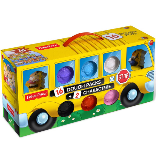 【7成新】费雪fisher-price 手工彩泥 创意巴士轻粘土橡皮泥不粘手 儿童宝宝早教玩具FPP004