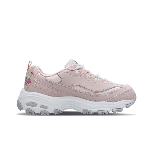 斯凯奇（Skechers）凯奇老爹鞋女士熊猫鞋刺绣厚底内增高小白鞋子休闲百搭季 11977-粉红色/ltpk 35