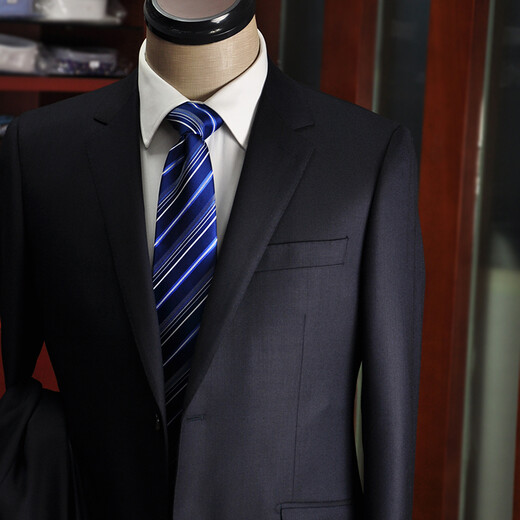 YARDOO TLR. LoroPiana 130 S Italian high-end fabric pure dark blue business slim suit custom-made dark blue