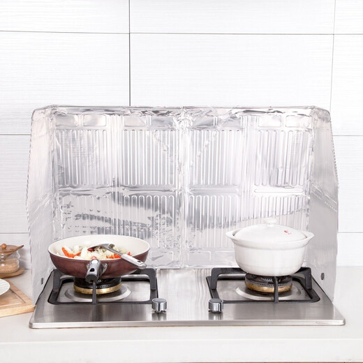 Baijie kitchen gas stove oil-proof baffle oil-proof aluminum foil baffle cooking insulation block 120*50cm