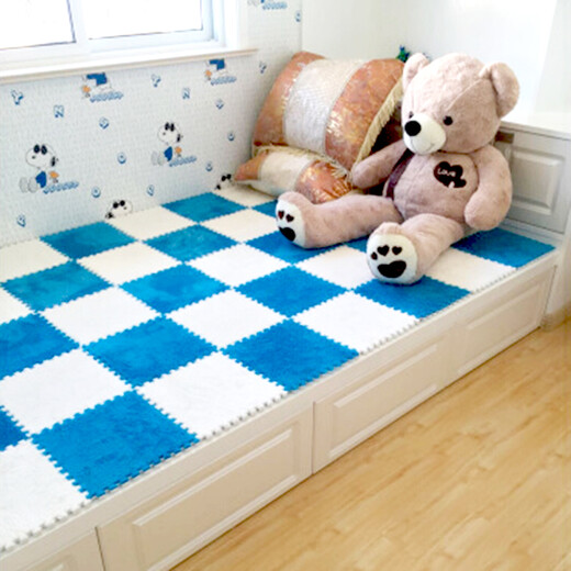 Zhengba splicing carpet suede foam puzzle carpet non-slip thickened living room foyer children's bedroom bedside splicing carpet tatami camel