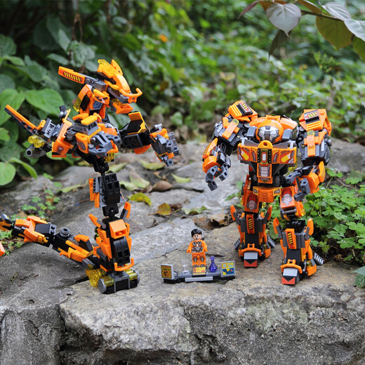Happy Little Luban (Sluban) Athena Sun Wukong Mecha Assemblage de blocs de construction Modèle de construction Ornement Ornement pour enfants Toys Boys Boys Birthday Gift Steel Mecha-Mk36 Compatible avec LEGO