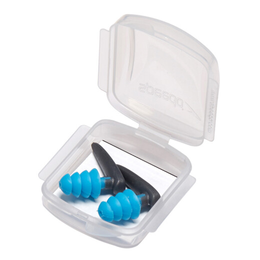 Speedo earplugs BioFuse spiral design silicone material non-slip waterproof comfortable sound-conducting swimming men's and women's professional training earplugs light blue