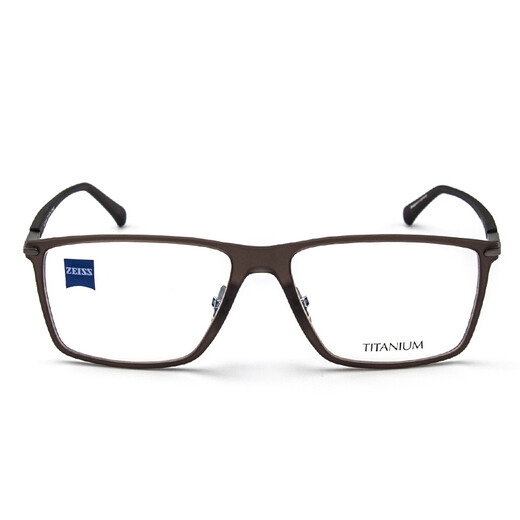 Zeiss (Zeiss) Cadre Full Frame Titanium + Board ZS-75005-F222 Verres optiques Cadre des hommes et des femmes Business Casual Far et Myopia Verres de verres Frame marron Brown Mots 56 mm